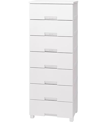 Amazon｜チェスト ラクラク引出し 木天板 7段 幅56×奥行41.5×高さ138cm