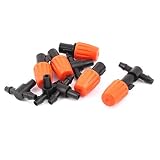 uxcell 5 Pcs Garden Watering Plastic Water Sprayer Nozzle w 3 Way Connector [並行輸入品]