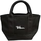 (ロンハーマン)Ron Herman トートバッグ レディース トート ハンドバッグ ミニトートバッグ　ロゴ刺繍 ズック　エレガント　夏 正規品　ブラック [並行輸入品]