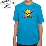 フォースター FOURSTAR キッズ Tシャツ TRI TONE YOUTH TEE ターコイズ NO37