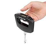 ALLOMN 電子はかり ポータブルバネ計り　荷物デジタルスケール　吊り下げ秤　計量器　50kg/10g　 吊りはかり 　緑色バックライト　 携帯スケール　電子はかり計量器　持ち運びに便利