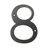 Deltana RN6-8U10B Solid Brass 6-Inch House Number 8 Board by Deltana
