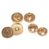 クラフトライフ マグネットホック ボタン 両面カシメ式 14mm 30組 (ゴールド)