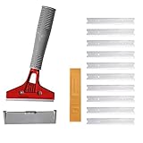Ehdis 4 Wide Heavy Duty Stainless Steel Scraper Long-Handle Clean Shovel with one 1 Jack at End to I