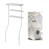 山崎実業 立て掛け ランドリーシェルフ タワー tower ホワイト ランドリー収納 木製 スチール 立て掛けラック 洗濯機まわり