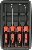 スナップオン ミニアウル フック ピック 4本セット ソフトグリップ オレンジ 【並行輸入】 SGASA204CO
