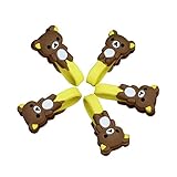 Merssavo 5pcsケーブルワインダーイヤホンラップワインダーブラウンベア