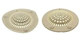 wildtribe 2個シリコンDrainプロテクター/ Strainer /ヒトデ排水カバー/シンクフィルタを吸引カップ消耗のポップアップ&リリーフ、ホワイト、S & L