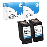 【エコスロ】キヤノン用 BC-360XL BC-361XL ブラック1本 + カラー1本 (全2本) 大容量 リサイクルインクカートリッジ【 残量表示/ICチップ付き 】BC-360 BC-361 FINEカートリッジ (3708C001)(3726C001) 対応機種 : PIXUS TS5330 / TS5430