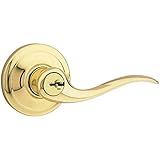 Kwikset 740TNL 3 SMT 6AL RCS 97402-657 Tustin Keyed Entry Lever Featuring Smart Key, Polished Brass 