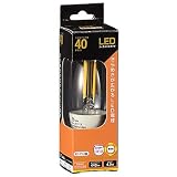 OHM LED電球 フィラメントタイプ シャンデリア形 E17 40形相当 4W クリア 電球色 LDC4L-E17 C6 06-3466