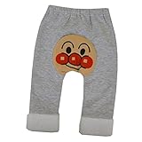 アンパンマン 裾ボア キルト ロングパンツ ANPANMAN fo-fa4532 95cm グレー