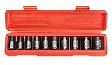 TEKTON 4810 1/2' Drive Shallow Impact Socket Set, 7/16'-1', SAE, Cr-V, 10 Sockets [並行輸入品]