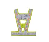 夜間の安全は目立つに限る!【16個の LED 高輝度 安全 反射 ベスト】高反射 リストバンド 付き/交通整理 夜釣り TZAK-74