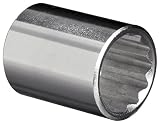 Martin BM1216 16mm Type II Opening 3/8' Square Drive Socket, 12 Points Standard, 28.7mm Length, Chro