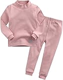 [Vaenait Baby]キッズ子供ベビー服綿100％ルームウェア長袖パジャマ寝間着上下セット Half Neck Pink M