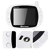 KKmoon 3.5インチ 2.4GHz無線 ベビーモニター　双方向インターホン/8IR LED/3曲子守唄　ベビーモニター