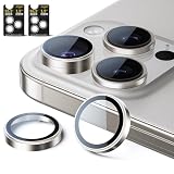 NIMASO カメラフィルム iPhone 16 Pro/iPhone 16 Pro Max 用 カメラ保護 ARコーティング 高透過率 耐衝撃 黒縁取り キズ防止 露出オーバー防止 レンズカバー ナチュラルチタニウム アイフォン16プロ/16プロマックス 対応 2セット（6枚入り） DCM24I1523