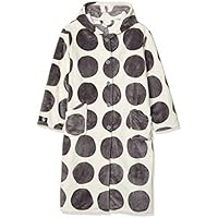 ナイスデイ 着る毛布 サークル柄グレージュ M (着丈110cm) mofua モフア あったか ルームウェア フード付き 484764R3