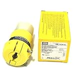 Hubbell HBL73CM14C Locking Connector 3 Pole and 3 Wire 20 amp 125/250V Black/White [並行輸入品]