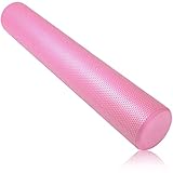 【Amazon限定ブランド】Rikopin(リコピン) ロング ヨガポール フォームローラー 筋膜リリース ミニ ストレッチローラー マッサージ トレーニング ストレッチ ローラー ハーフ 肩こり 腰痛 60cm 3 ピンク