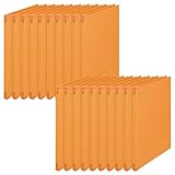 プラス 背補強フラットファイル A4縦 2穴 20冊 オレンジ