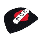 Domybest 秋冬ニット帽子 面白いベビーキャップ かわいい英字のパターン 快適 柔らかく 誕生日 幼稚園 写真小道具 防寒対策 暖かく保つ 0-6ヶ月 2色