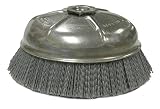 Weiler 14506 Nylox Cup Brush, 6, 0.40/80SC Crimped Fill, 5/8-11 UNC Nut by Weiler