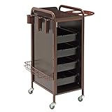 ＜ FV ＞ マルチワゴン ブラウン [ 業務用ワゴン エステ用ワゴン サロン用ワゴン エステワゴン サロンワゴン キャスター付き ワゴン ラック ]◆