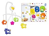 First Steps Musical Mobile for Baby Cot Suitable From Newborn 0+ Fun Animals With Flower Bright Colo