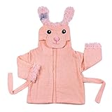 Creazy ®キュートデザインフード付き動物モデリングベビーバスローブ漫画ベビータオル Length (with cap) : 62 cm wer5