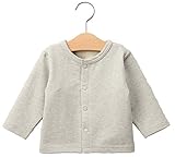 Angeliebe エンジェリーベ ベビー服 ロゴ プリント カーディガン 赤ちゃん 新生児 あったか 羽織もの 60 ～ 70 杢 グレー 55214 5521412
