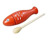 2のセットかわいいベビーおもちゃRattleドラムサウンドおもちゃ赤ちゃんガラガラ音がする木製魚