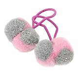 everbloom studio #90P Pompom hair band(2 pack)gry/pnk