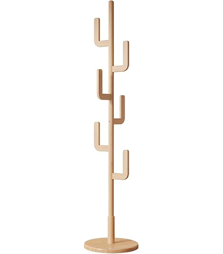 Amazon｜昭和レトロ ミッドセンチュリー 木製 ポールハンガー ハンガー