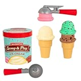 マグネット式スクープ&プレイアイスクリームおもちゃセット、8個。