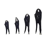 Perfk ロッキングプライヤーセット　4個入り　バイスロックプライヤー　45＃スチール　ロックレンチ　黒色　　