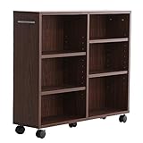 グランデ 押入れ収納ラック キャスター付き 幅20 隙間収納 ダークブラウン RENO-DBR