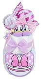 おむつケーキ ディズニー 女の子 2段 デイジー/ 人気 出産祝い ギフト セット 日本製 (パンパース Sサイズ)