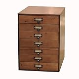 書類ケース7段 (ダークブラウン)