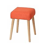 スクエアスツール Rostand / ロスタン スツール 四角 オットマン 椅子 木製 北欧 玄関先の腰掛、ドレッサー用としても (オレンジ)