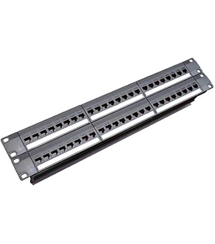 Amazon.co.jp: 日本製線 パッチパネル枠 1U24ポート（ケーブル固定枠付