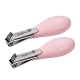 Safety 1stSteady Fold-Up Nail Clippers, Raspberry, 2-Count by Safety 1st