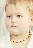Olive Shape Baltic Amber Teething Necklace [並行輸入品]