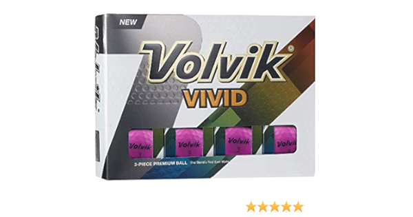 Amazon Volvik Vivid マット仕上げ カラーゴルフボール 1ダース L Volvik ゴルフボール