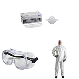 3M Vフレックス 防じんマスク 9105JS-DS2 スモール 20枚 & 保護ゴーグル、防護服