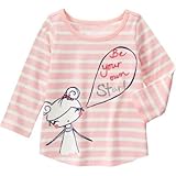 ジンボリー GYMBOREE/ スター ストライプ ティ プリンセス ピンク ストライプ トップス長袖Tシャツ 6～12ヶ月【並行輸入】