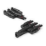 1Pairs MC4 3TコネクターオスとメスMC4 3ブランチソーラーパネルコネクター