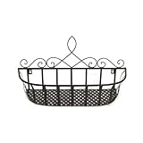 フラワーボックス 花かご ロートアイアン 幅50.5cm INK-1401064H