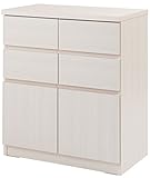 スクエアキャビネット 幅70cm ロー 引出しタイプ ホワイト TE-0086 マルチラック 木製